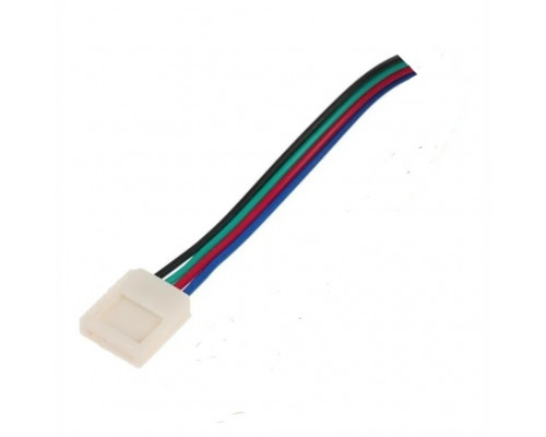 Коннектор для с/д ленты 12В RGB IP20 (1 клипса с проводом) (10шт/упак) (1/10)