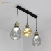 Светильник ZAR line 1R20V 3xE27-640x1100-BLACK/GOLD/CLEAR-220-IP20