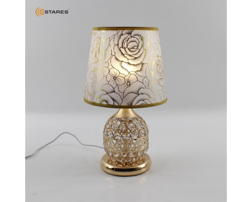 Настольная лампа ZAR R 1xE27-200x340-GOLD/CRYSTAL-220-IP20