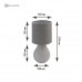 Настольная лампа BETA 1xE14 R-100x120x275-GRAY/GRAY-220-IP20