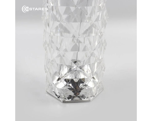 Настольный светодиодный светильник CRYSTAL RGB 1W R-RC-90x215-CLEAR/CHROME-DC5V/1A-IP20