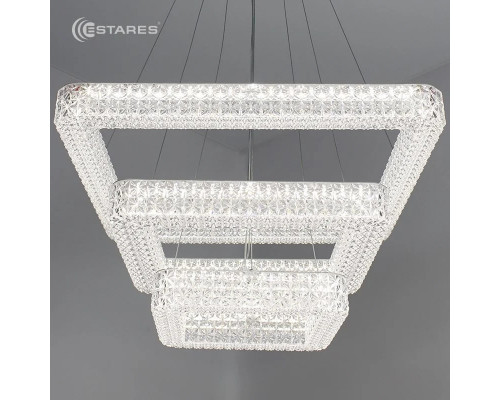 Управляемая светодиодная люстра AKRILIKA 120W 3S-APP-555-CHROME/CLEAR-220-IP20_Ч