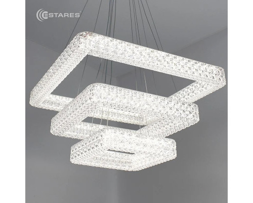 Управляемая светодиодная люстра AKRILIKA 120W 3S-APP-555-CHROME/CLEAR-220-IP20_Ч