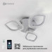 Управляемая светодиодная люстра AZALIA ICE 50W 3F-APP-490x70-CHROME/CLEAR-220-IP20