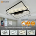 Управляемая светодиодная люстра DAWN 90W 12DL SL-APP-510x450x120-BLACK/WHITE-220-IP20
