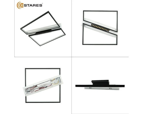 Управляемая светодиодная люстра DAWN 90W 12DL SL-APP-510x450x120-BLACK/WHITE-220-IP20