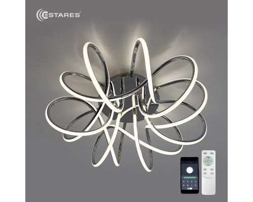 Управляемый светодиодный светильник LIANA MUSE 105W R-APP-560x235-CHROME/WHITE-220-IP20