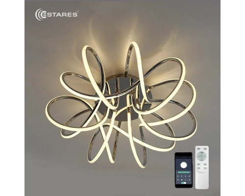 Управляемый светодиодный светильник LIANA MUSE 105W R-APP-560x235-CHROME/WHITE-220-IP20