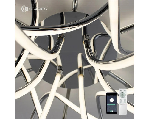 Управляемый светодиодный светильник LIANA MUSE 105W R-APP-560x235-CHROME/WHITE-220-IP20