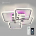 Управляемая светодиодная люстра LIKE RGB 120W 5Q-APP-560х560х100-CHROME/WHITE-220-IP20