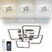 Управляемая светодиодная люстра LIKE RGB 120W 5Q-APP-560х560х100-CHROME/WHITE-220-IP20