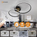 Управляемый светодиодный светильник LUNE 50W 2R-APP-615x360x110-BLACK/GOLD/WHITE-220-IP20