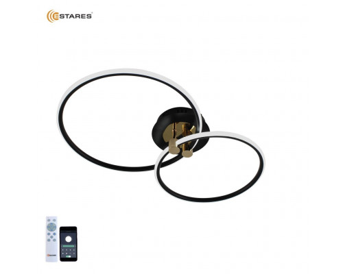 Управляемый светодиодный светильник LUNE 50W 2R-APP-615x360x110-BLACK/GOLD/WHITE-220-IP20