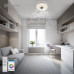 Управляемая светодиодная музыкальная люстра MUSIC RGB 40W R-APP-330-WHITE/CHROME-220-IP20