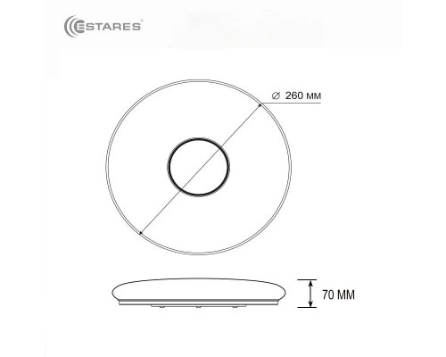 Управляемая светодиодная музыкальная люстра MUSIC RGB 25W R-APP-260-WHITE/CHROME-220-IP20