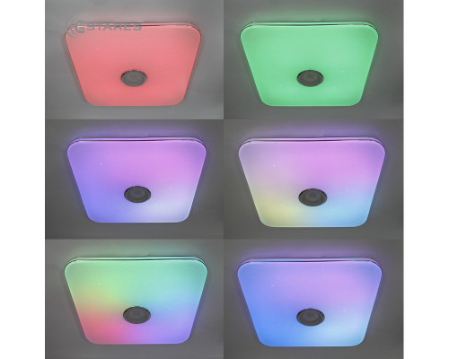 Управляемая светодиодная музыкальная люстра MUSIC RGB 80W S-APP-430-WHITE/CHROME-220-IP20