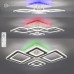 Управляемая светодиодная люстра OVAL DOUBLE RGB 120W 5S-APP-700x500x72-WHITE/WHITE/BULB-220-IP20