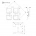 Управляемая светодиодная люстра ROOM 60W 4S-APP-520x73-WHITE/WHITE-220-IP20