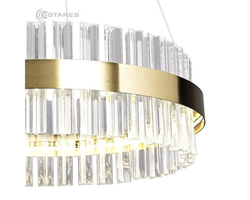 Управляемая светодиодная люстра SOFIA 100W R-APP-500x1000-GOLD/CLEAR-220-IP20_Ч
