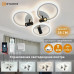 Управляемая светодиодная люстра SONNE downlight 80W 4R-APP-582x115-BLACK/WHITE/WHITE-220-IP20
