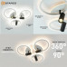 Управляемая светодиодная люстра SONNE downlight 80W 4R-APP-582x115-BLACK/WHITE/WHITE-220-IP20