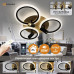Управляемая светодиодная люстра SONNE downlight 80W 4R-APP-582x115-BLACK/WOOD/WHITE-220-IP20