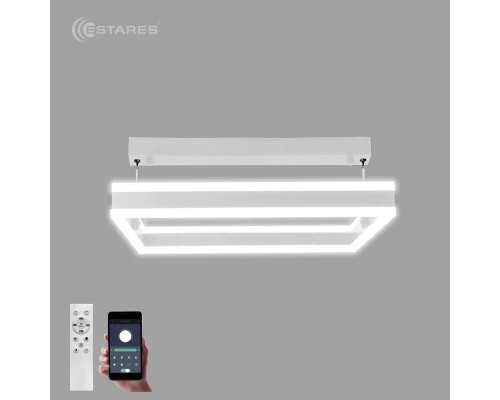 Управляемая светодиодная люстра STELLA 100WS-APP-500x500x1200-WHITE/WHITE-220-IP20