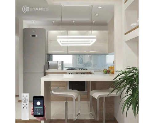 Управляемая светодиодная люстра STELLA 100WS-APP-500x500x1200-WHITE/WHITE-220-IP20