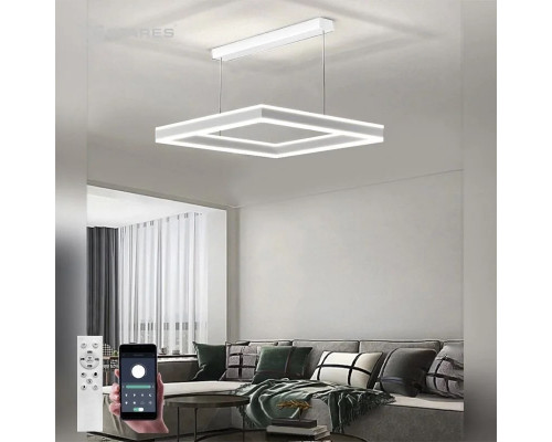 Управляемая светодиодная люстра STELLA 100WS-APP-500x500x1200-WHITE/WHITE-220-IP20