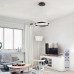 Управляемая светодиодная люстра STELLA 64W R-APP-400x1200-BLACK/WHITE-220-IP20