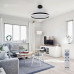 Управляемая светодиодная люстра STELLA 96W R-APP-600x1200-BLACK/WHITE-220-IP20