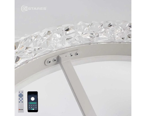 Управляемая светодиодная люстра STELLA C ICE 90W 2R-APP-500*215-WHITE/WHITE-220-IP20