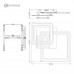 Управляемый светодиодный светильник TRIPLEX SQUARE 124W 3S-APP-596x596x146-WHITE/WHITE-220-IP20