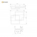 Управляемая светодиодная люстра WOODY LOFT 85W 2S-APP-500x430x135-BLACK/W00D-220-IP20
