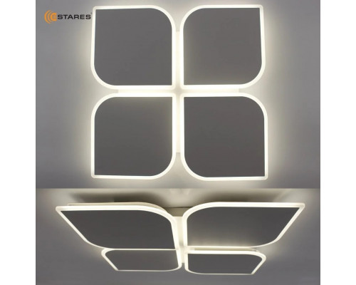 Управляемая светодиодная люстра AERO 70W 4F-ON/OFF- 455x455x57-WHITE/WHITE-220-IP20