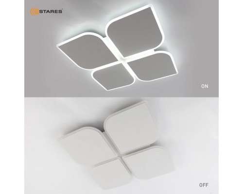Управляемая светодиодная люстра AERO 70W 4F-ON/OFF- 455x455x57-WHITE/WHITE-220-IP20