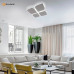 Управляемая светодиодная люстра AERO 70W 4F-ON/OFF- 455x455x57-WHITE/WHITE-220-IP20