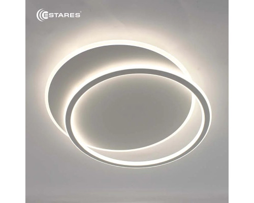 Управляемая светодиодная люстра STANDART 80W 2R-ON/OFF- 485x410x50-WHITE/WHITE-220-IP20