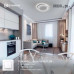 Управляемая светодиодная люстра STANDART 80W 2R-ON/OFF- 485x410x50-WHITE/WHITE-220-IP20