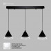 Управляемый светодиодный светильник on/off LAMPA 21W 3R-ON/OFF-600х1340-BLACK/CLEAR-220-IP20