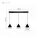 Управляемый светодиодный светильник on/off LAMPA 21W 3R-ON/OFF-600х1340-BLACK/CLEAR-220-IP20