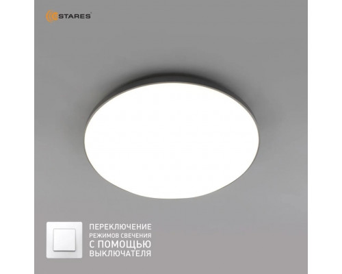 Управляемый светодиодный светильник MOON 50W R-ON/OFF-370x62-WHITE/SILVER-220-IP40