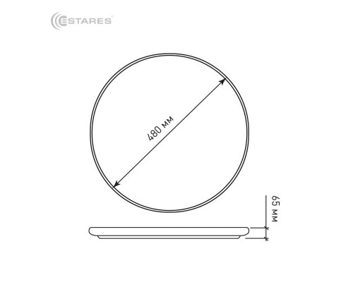 Управляемый светодиодный светильник VEGA 60W R-STEP/DIM-480x65-CHROME/WHITE-220-IP20