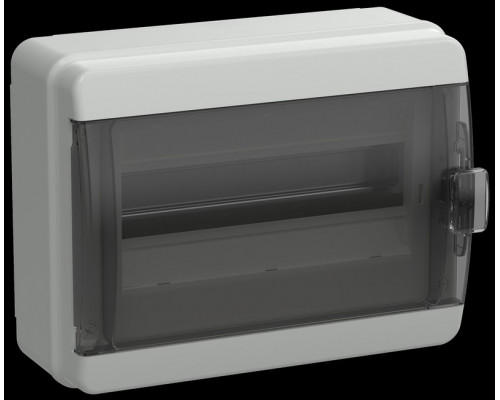 Корпус пластиковый КМПн-12 IP65 черная прозрачная дверь
