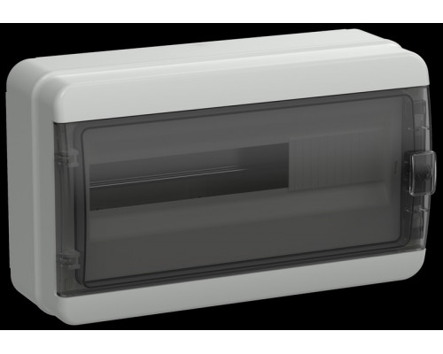 Корпус пластиковый КМПн-18 IP65 черная прозрачная дверь