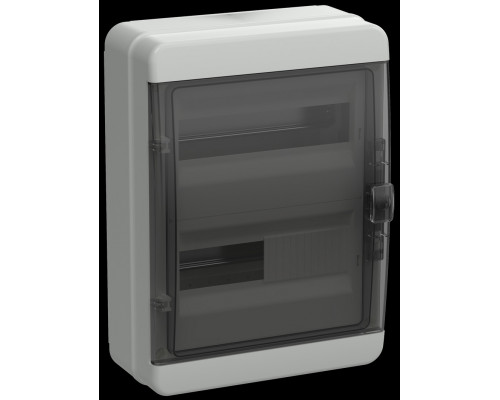 Корпус пластиковый КМПн-24 IP65 черная прозрачная дверь