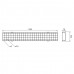Решетка защитная WOLTA STD РЗ02-1300 1300х200х75мм 1/4