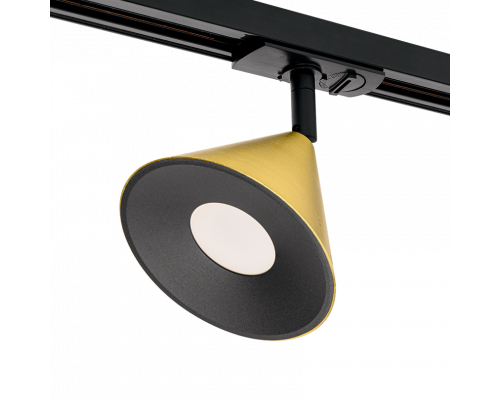 Трековый светильник WOLTA WTL-GU10/08G IP20 под лампу GU10 Чёрный/золото BELLO D115x145 1/30