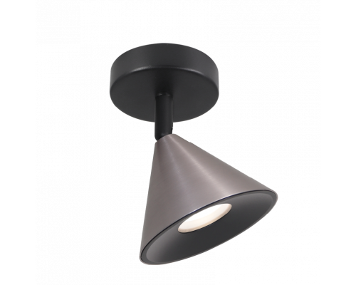 Накладной светильник WOLTA WSL-GU10/S08CH IP20 под лампу GU10 Чёрный/серый BELLO D115x150 1/30