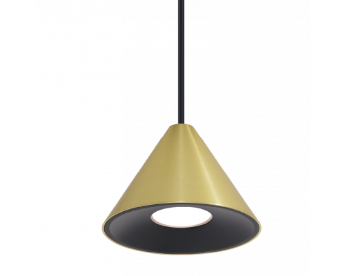 Подвесной светильник WOLTA WSL-GU10/P08G IP20 под лампу GU10 Чёрный/золото BELLO D115x84 1/30